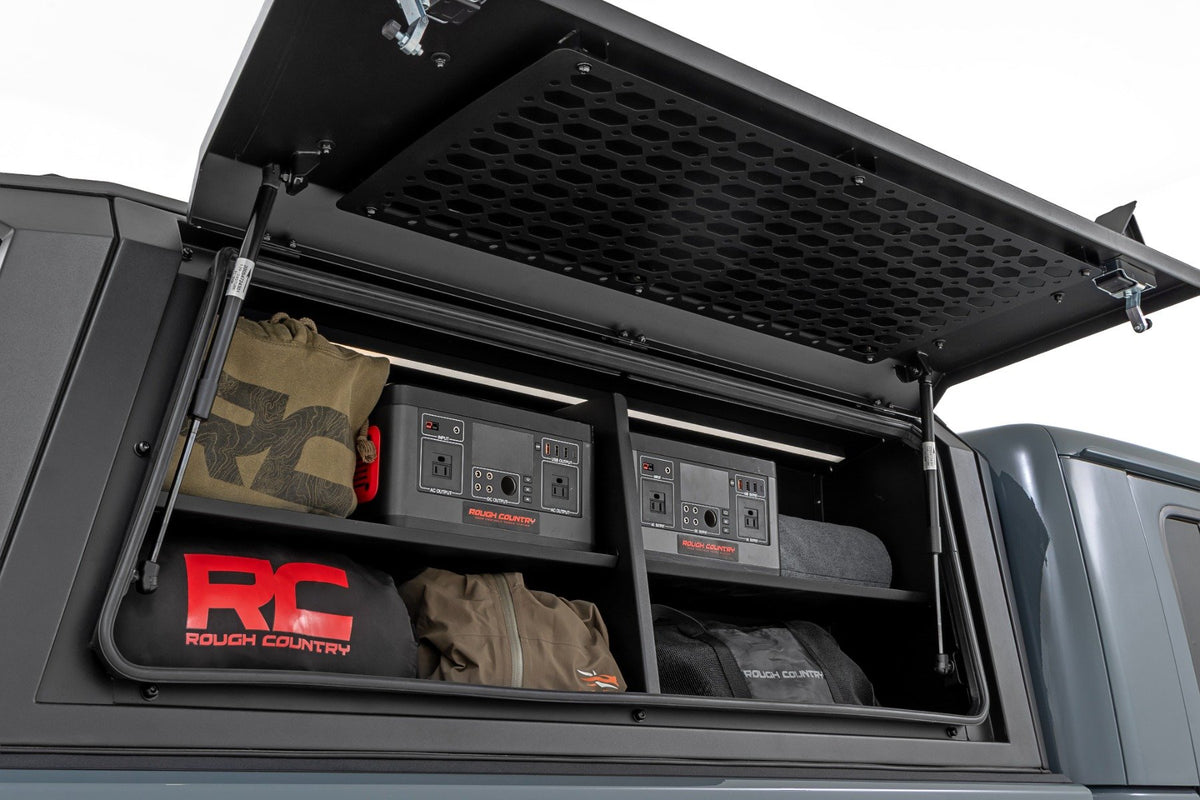 Rough Country - Bed Cap Side Shelf Storage Bin - Passengers Side - Jeep Gladiator JT (20-25) - 734055 by Rough Country - angl