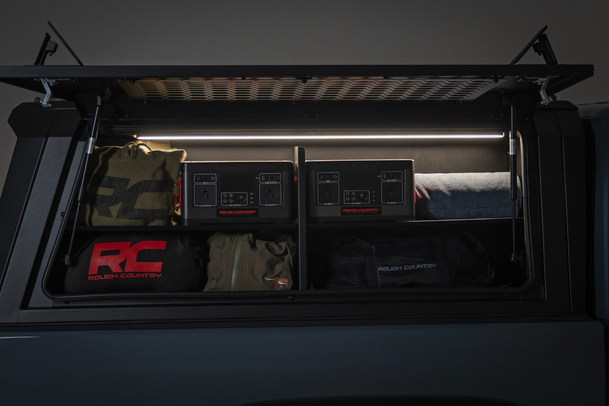 Rough Country - Bed Cap Side Shelf Storage Bin - Passengers Side - Jeep Gladiator JT (20-25) - 734055 by Rough Country - deta