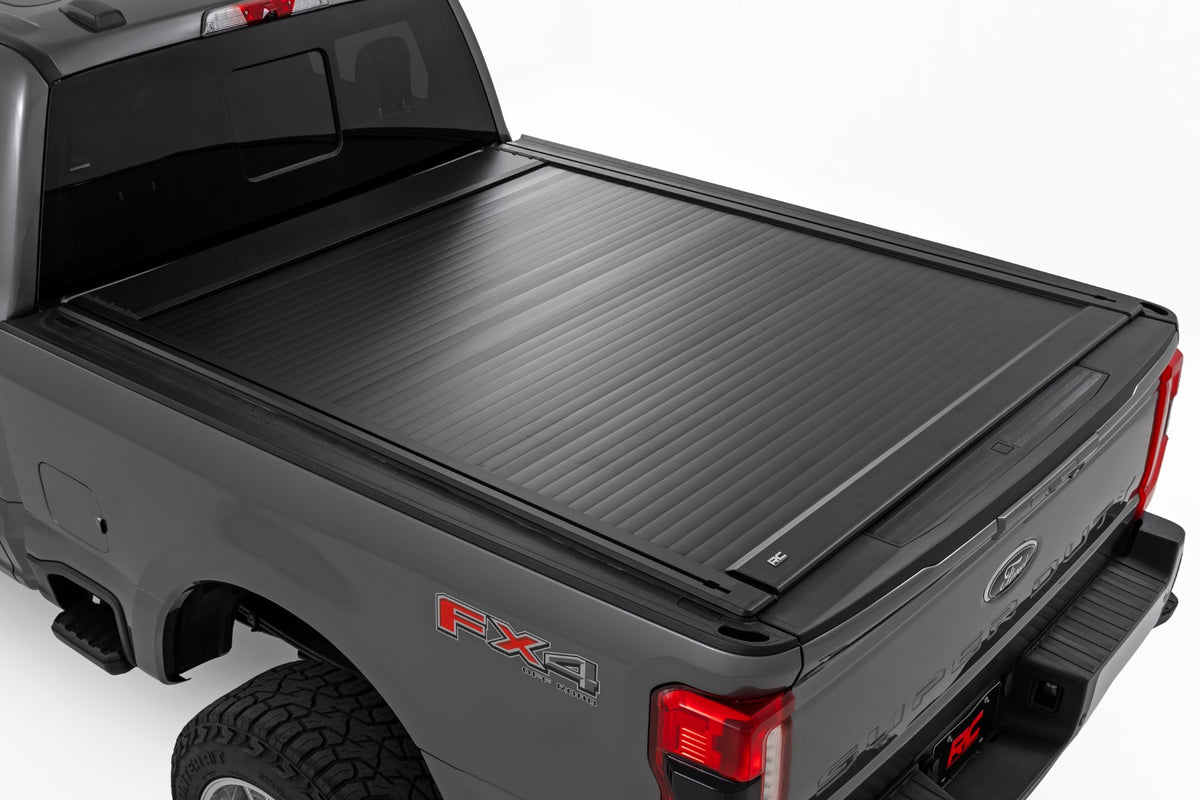 Rough Country - Manual Retractable Bed Cover - 6'10" Bed - Ford F-250/F-350 Super Duty (17-26) - 53507650