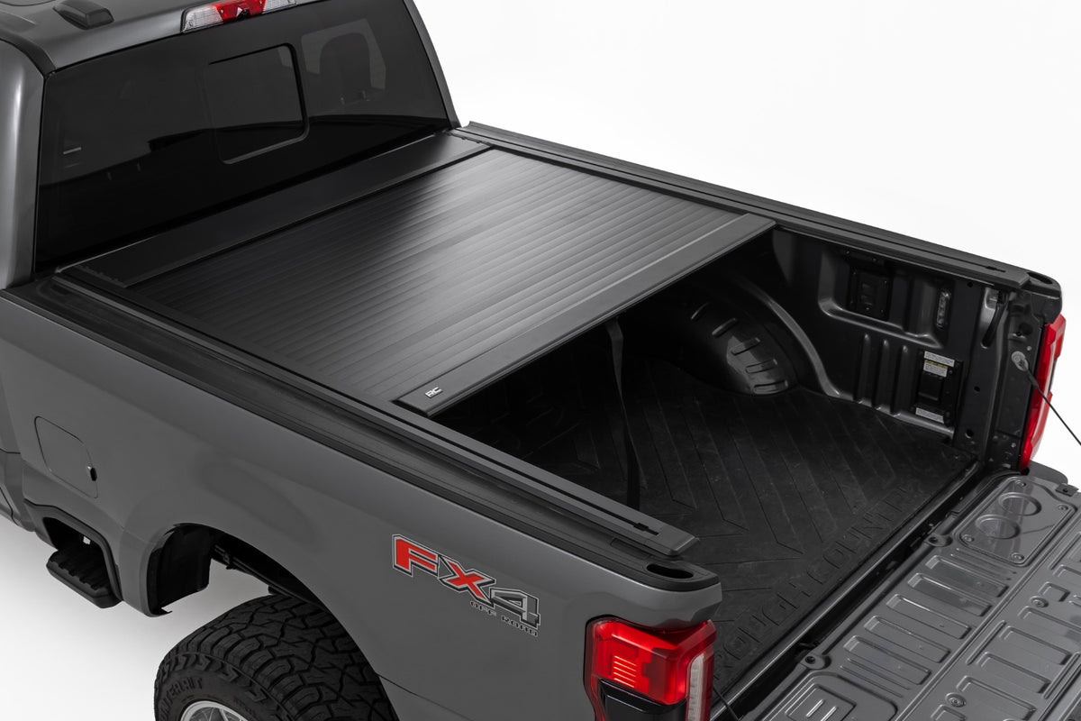 Rough Country - Manual Retractable Bed Cover - 6'10" Bed - Ford F-250/F-350 Super Duty (17-26) - 53507650