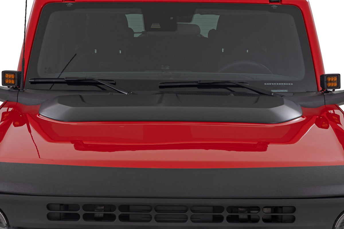 Rough Country - Hood Scoop - Flat Black - Ford Bronco 4WD (2021-2025) - HS30020 by Rough Country - installed view