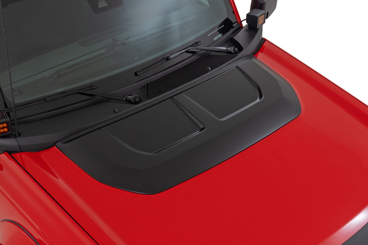 Rough Country - Hood Scoop - Flat Black - Ford Bronco 4WD (2021-2025) - HS30020 by Rough Country - detail view