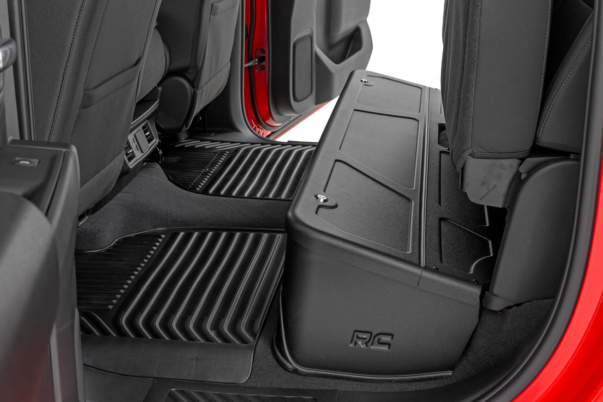 Rough Country - Under Seat Storage with Locking Lid - Crew Cab - Chevy/GMC 1500/2500HD/3500HD (19-25 & Classic) - RC09071 for