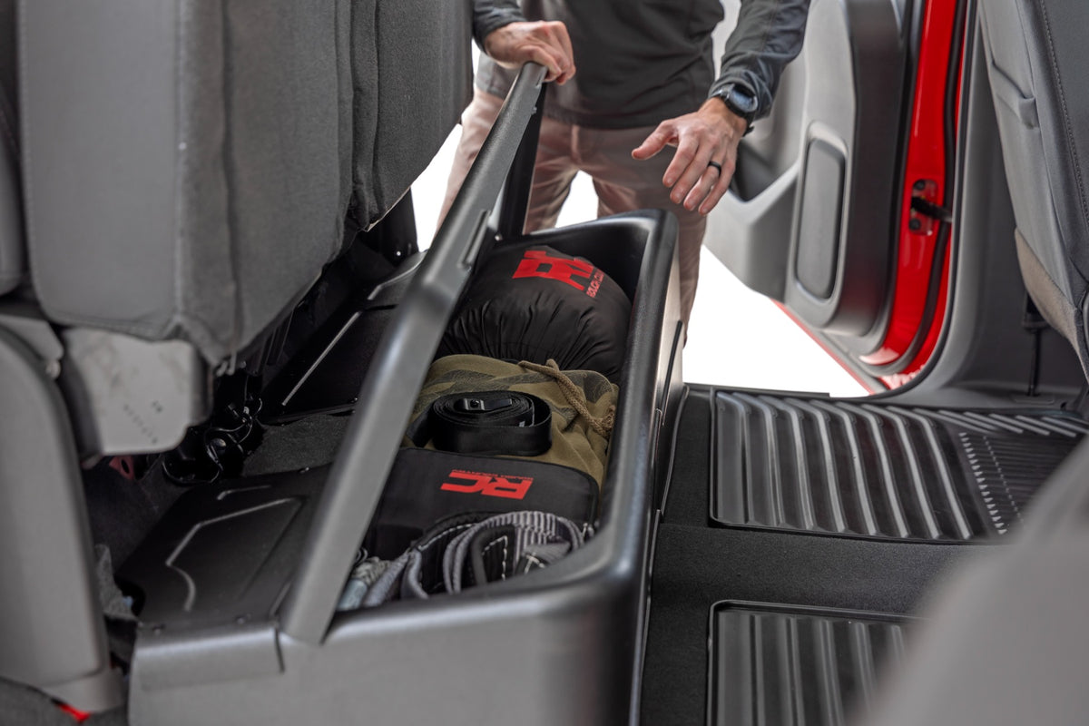 Rough Country - Under Seat Storage with Locking Lid - Crew Cab - Chevy/GMC 1500/2500HD/3500HD (19-25 & Classic) - RC09071 for