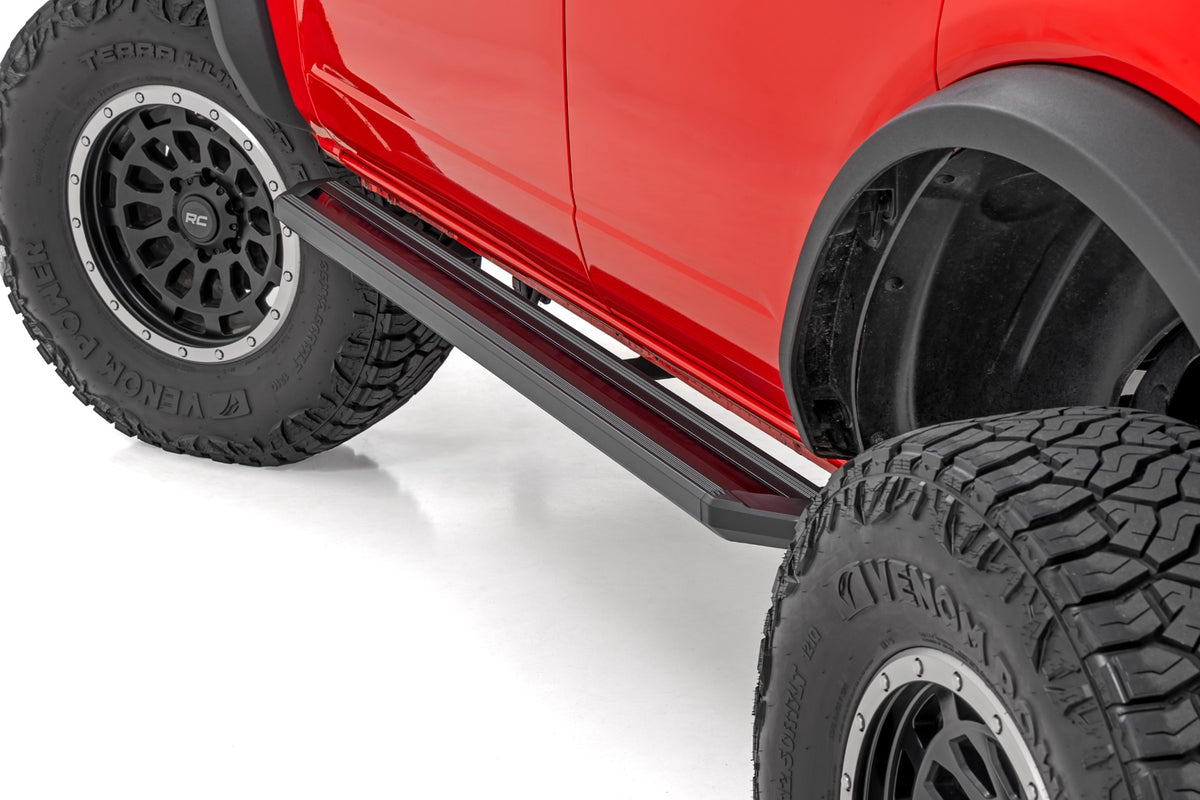 Rough Country - Multi-Color LED Running Boards - 4-Door - Ford Bronco 4WD (2021-2025) - 55008 by Rough Country - angle view