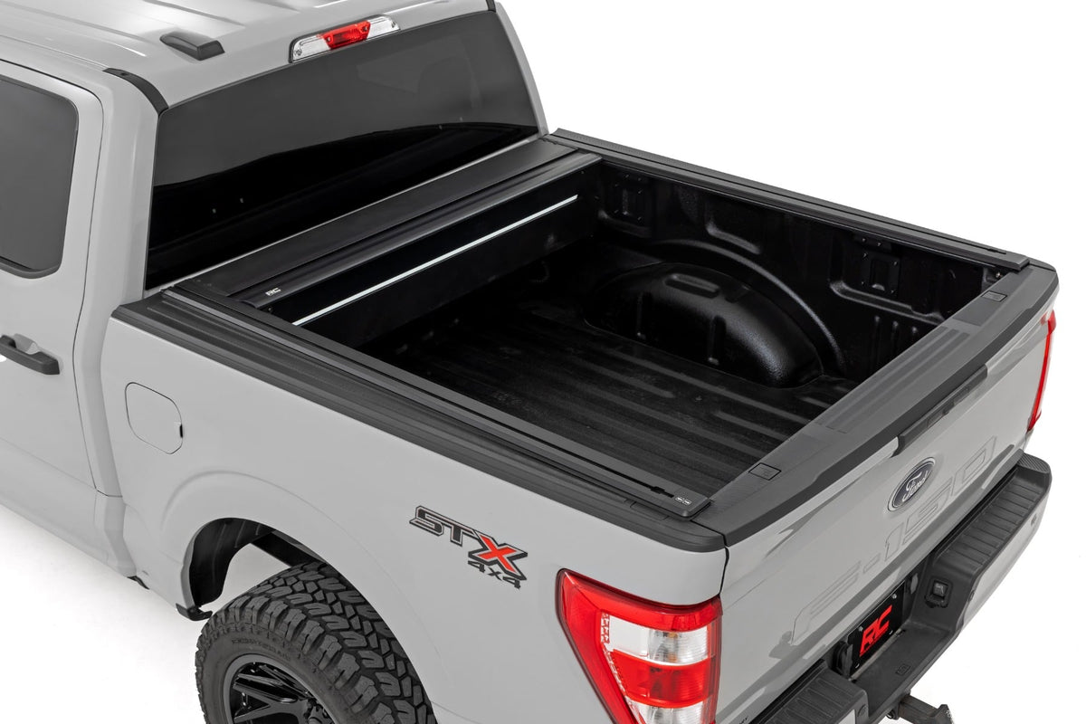 Rough Country - Powered Retractable Bed Cover - 5'7" Bed - Ford F-150 2WD/4WD (2015-2026) - 51509550 by Rough Country - angle