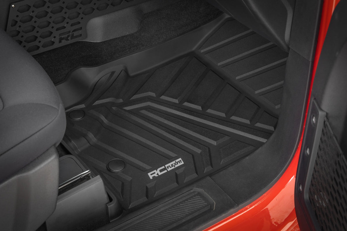 Rough Country - Floor Mats - Front & Rear - Ford Bronco 4WD (2021-2025) - FF-51602 for 2021-2025 Ford Bronco - close-up