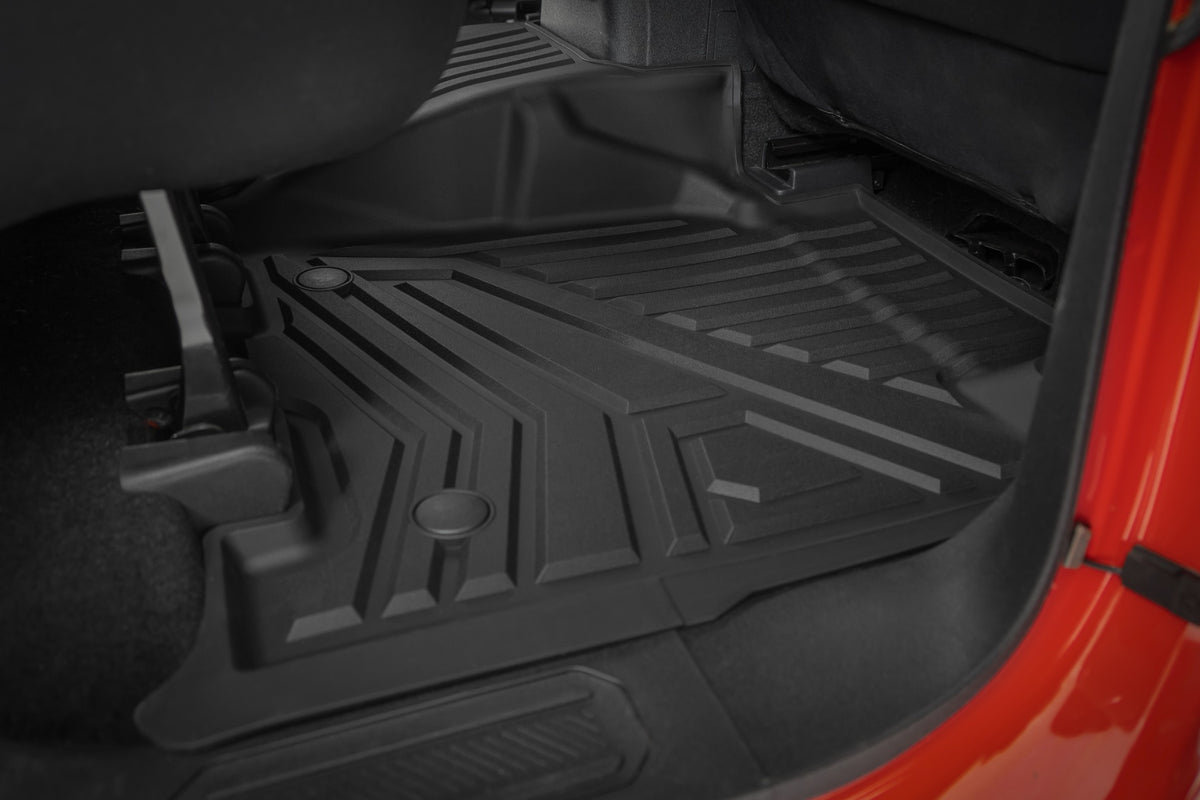 Rough Country - Floor Mats - Front & Rear - Ford Bronco 4WD (2021-2025) - FF-51602 for 2021-2025 Ford Bronco - detail view
