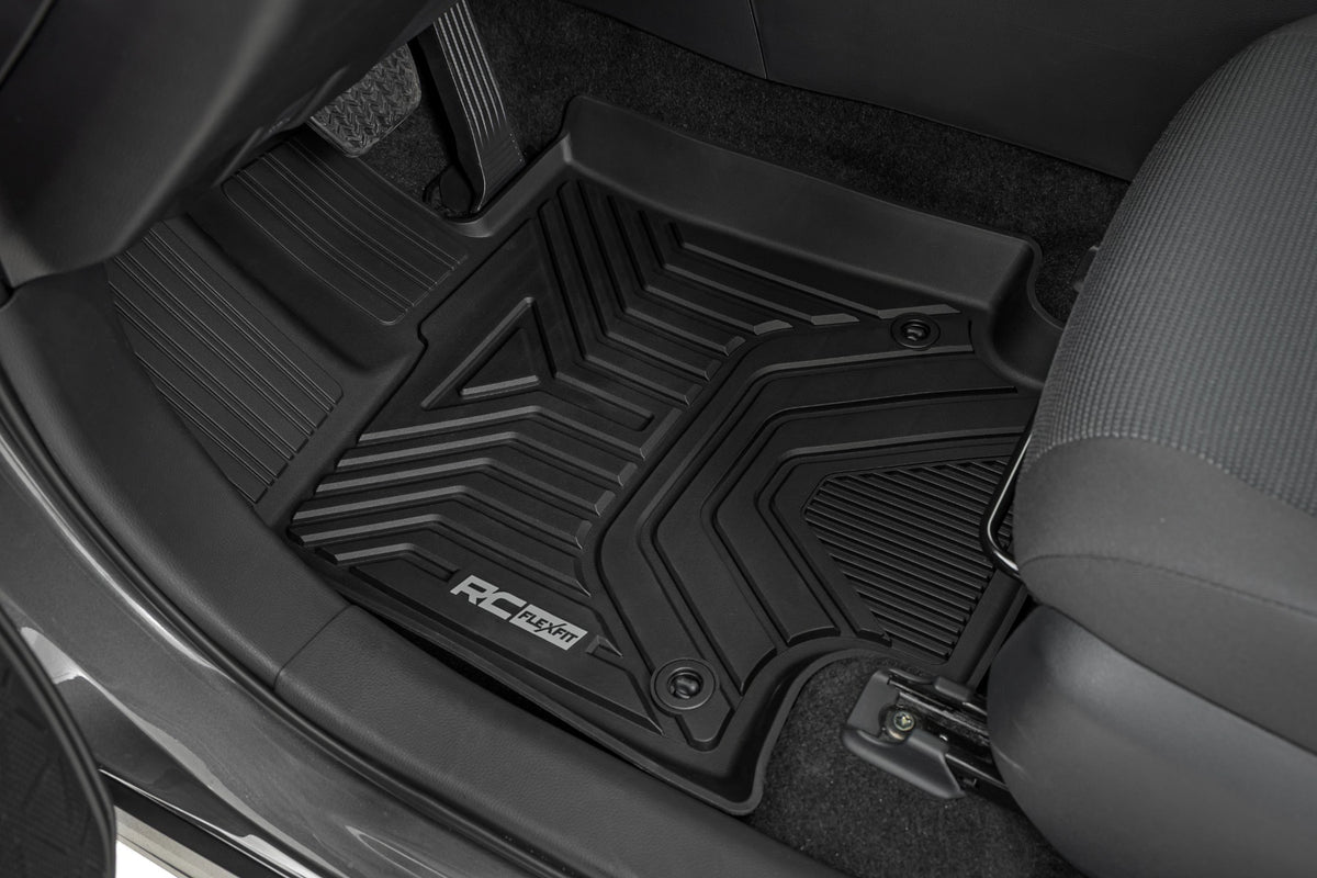 Rough Country - Flex-Fit Floor Mats - Front & Rear - Toyota RAV4 2WD/4WD (2019-2025) - FF-71602 by Rough Country - angle view