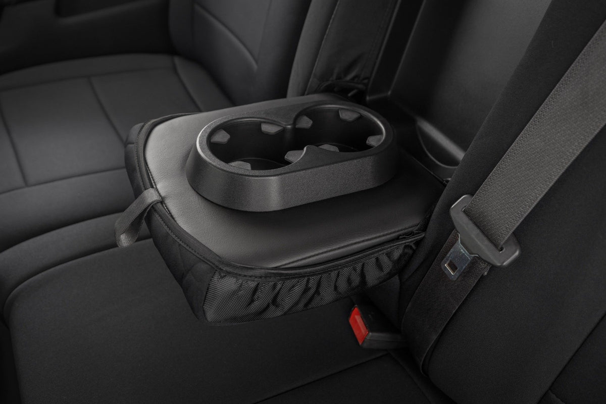 Rough Country - Seat Covers - FR Bucket & RR 60/40 Bench - Chevy/GMC 2500HD/3500HD (14-25) - 91070 by Rough Country - angle v