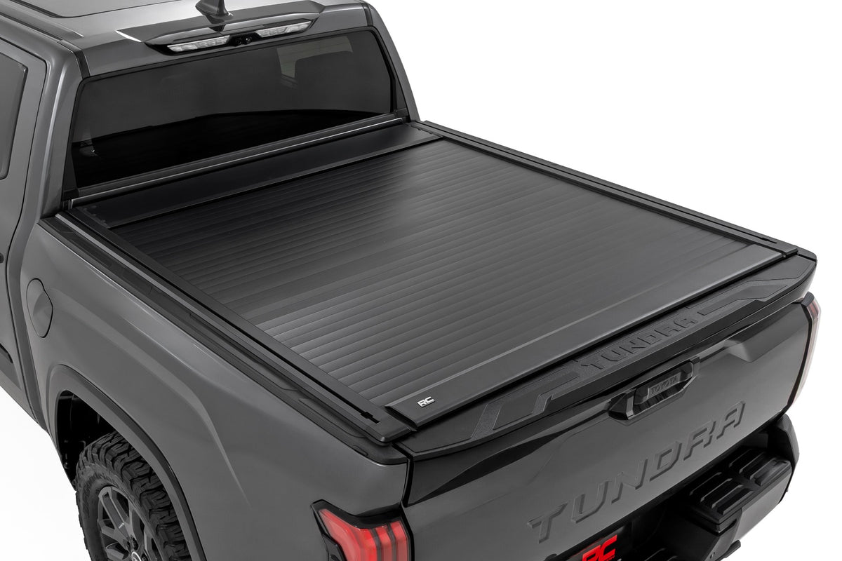 Rough Country - Manual Retractable Bed Cover - 5'7" Bed - Toyota Tundra 2WD/4WD (2022-2026) - 53514551