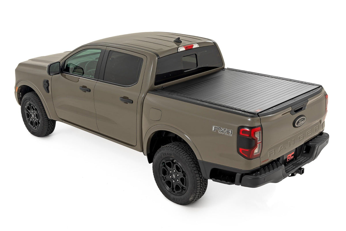 Rough Country - Hard Roll Up Bed Cover - 5' Bed - Ford Ranger 2WD/4WD (24-25) - 50210520 by Rough Country - angle view