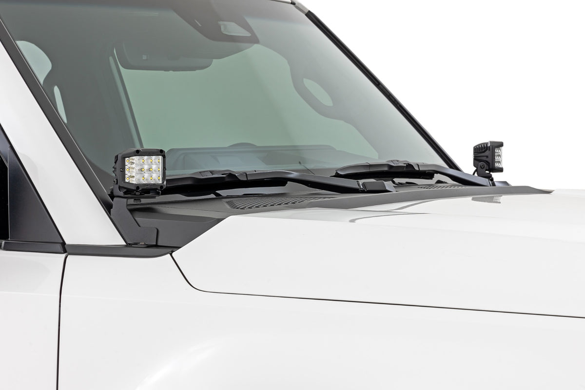Rough Country - LED Light Kit - Ditch Mount - 2" Black Pair - Flood - Toyota Land Cruiser (24-25) - 72113 by Rough Country - 