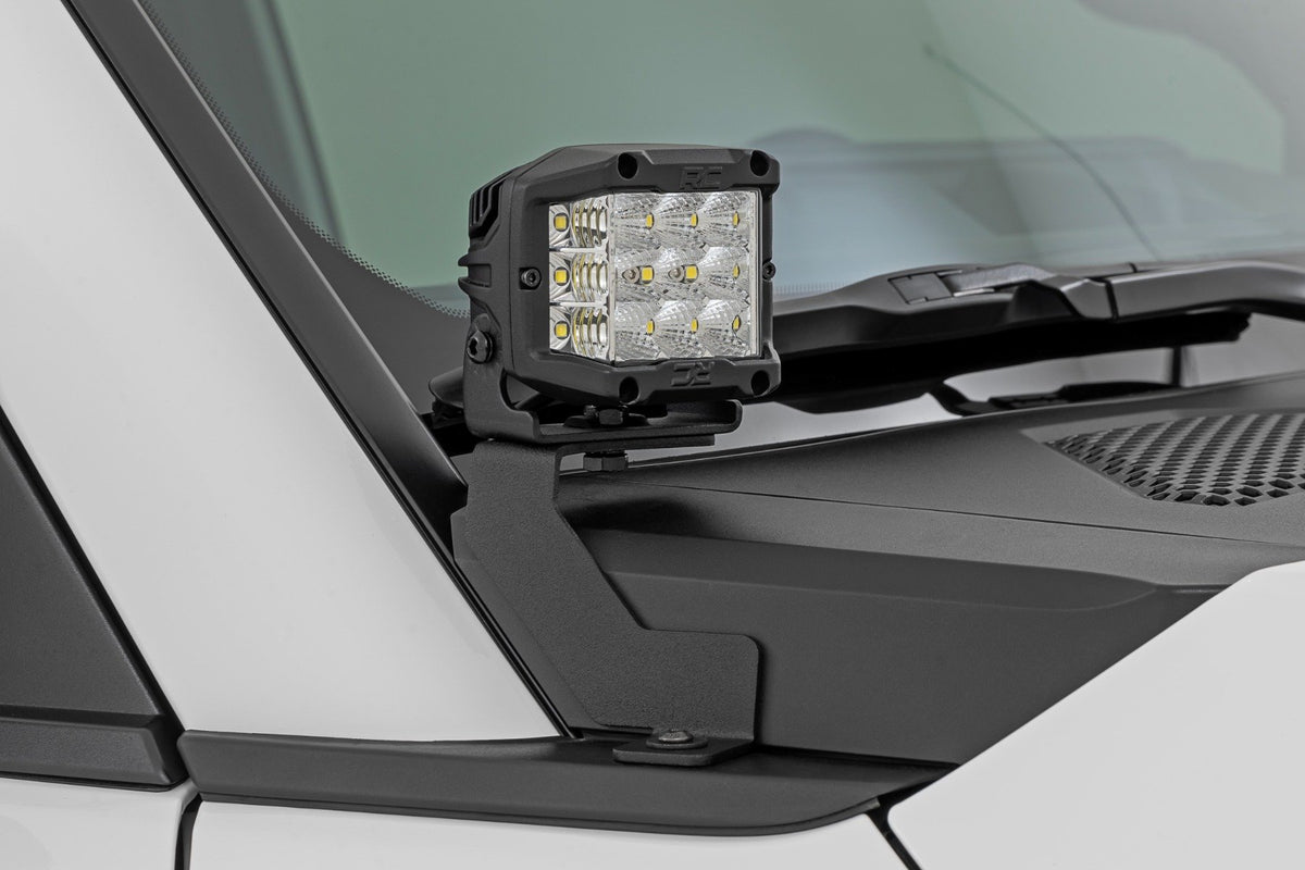 Rough Country - LED Light Kit - Ditch Mount - 2" Black Pair - Amber DRL - Toyota Land Cruiser (24-25) - 72115 by Rough Countr