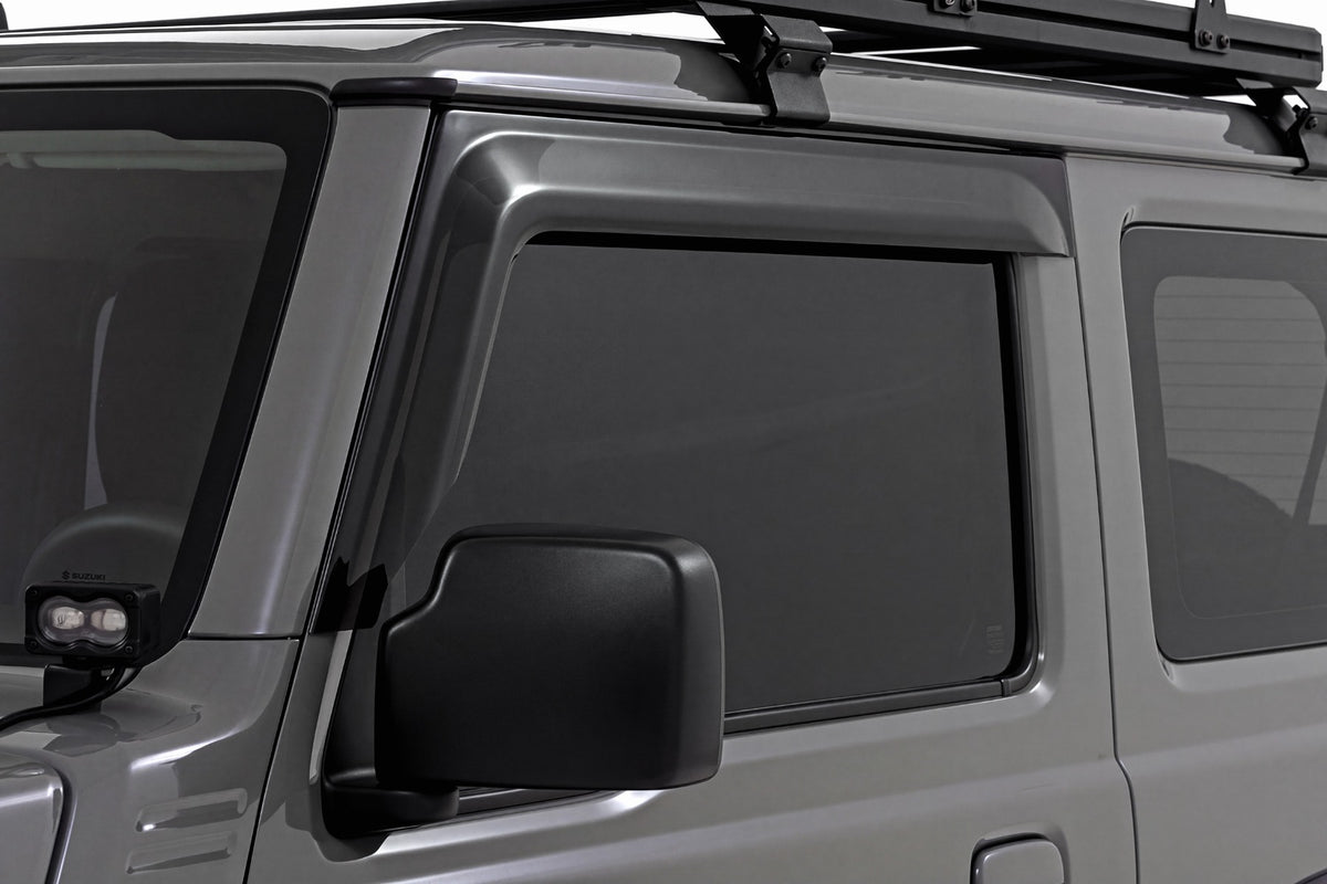 Rough Country - Impact Resistant Side Window Deflectors - Tape On Rain Guard - Suzuki Jimny 3 Door (2018-2026) - 992325