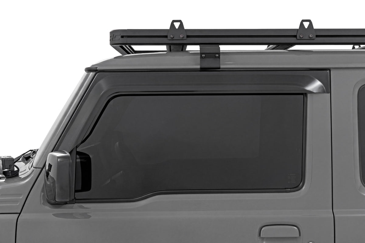 Rough Country - Impact Resistant Side Window Deflectors - Tape On Rain Guard - Suzuki Jimny 3 Door (2018-2026) - 992325