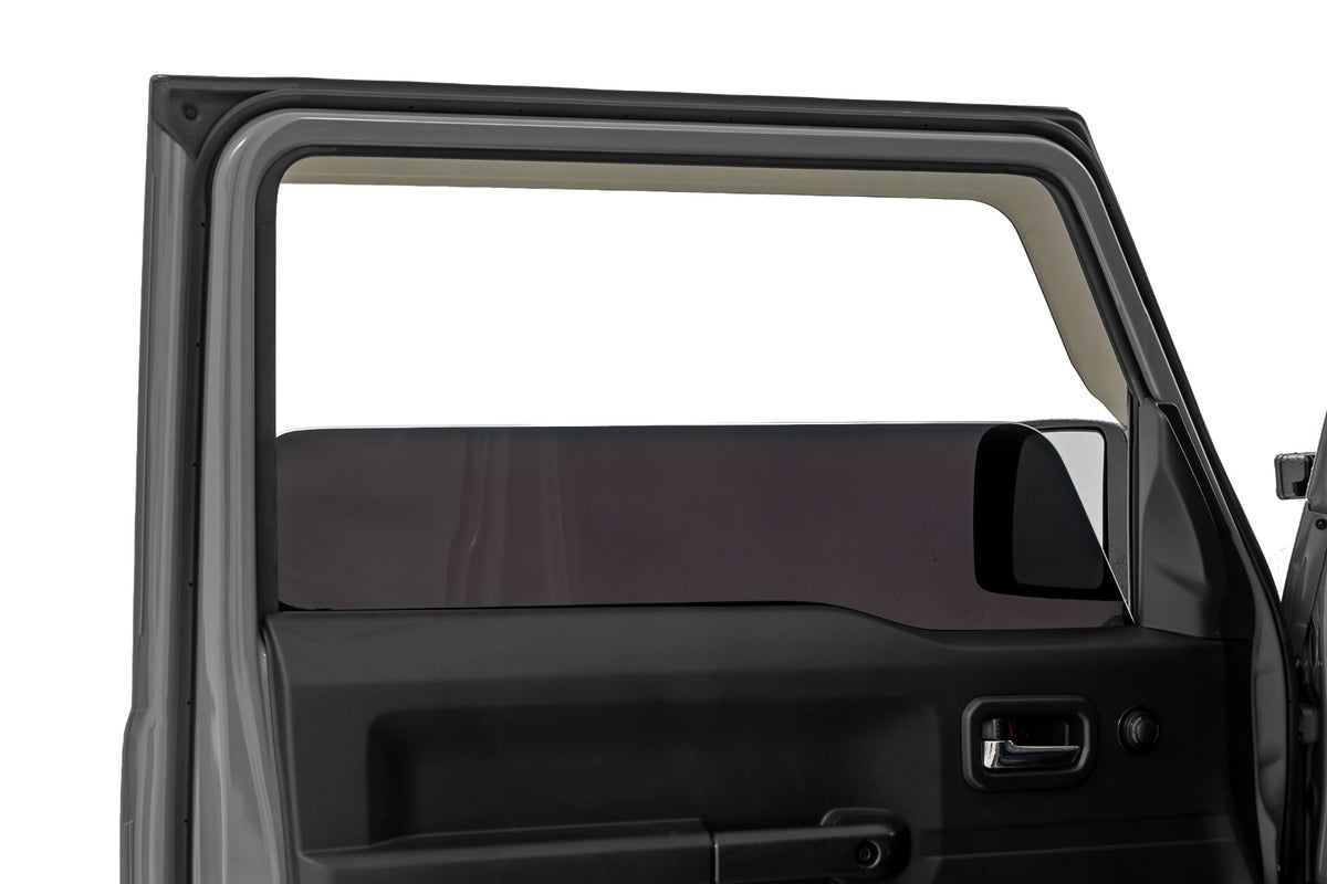 Rough Country - Impact Resistant Side Window Deflectors - Tape On Rain Guard - Suzuki Jimny 3 Door (2018-2026) - 992325
