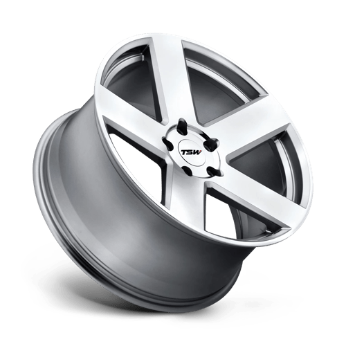 TSW Bristol 18X9.5 5X114.3 +20MM Silver W/ Mirror Cut Face