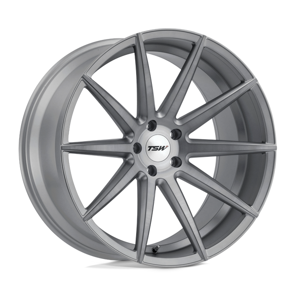 TSW Clypse 22X10.5 5X112 +38MM Titanium W/ Matte Brushed Face