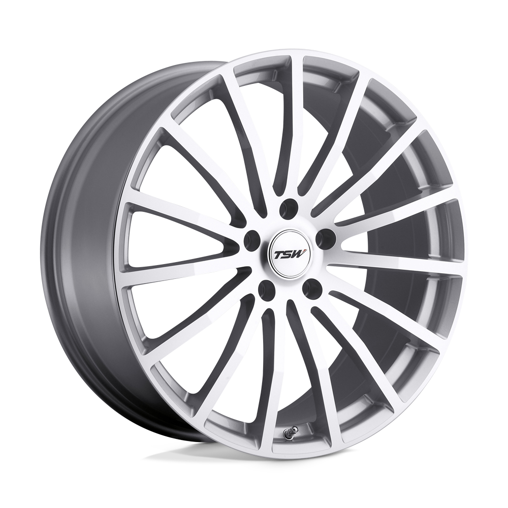 TSW Mallory 20X10 5X114.3 +25MM Silver W/ Mirror Cut Face