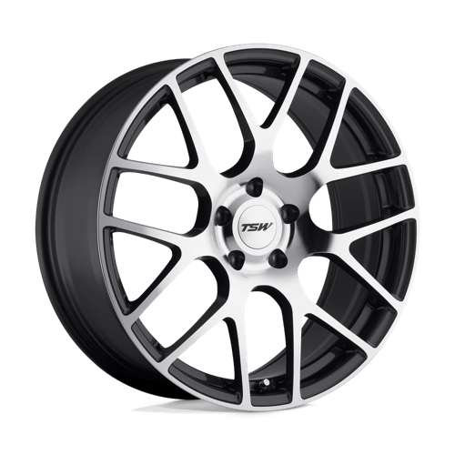 TSW Nurburgring 21X10.5 5X114.3 +50MM Gunmetal W/ Mirror Cut Face