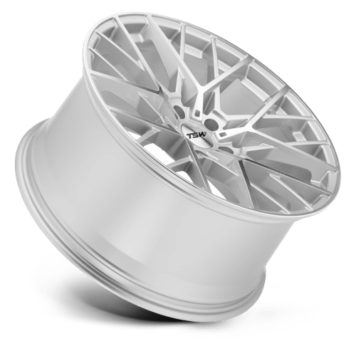 TSW Sebring 19X8.5 5X112 +42MM Silver W/  Mirror Cut Face