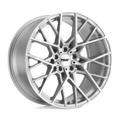 TSW Sebring 18X8.5 5X114.3 +40MM Silver W/  Mirror Cut Face