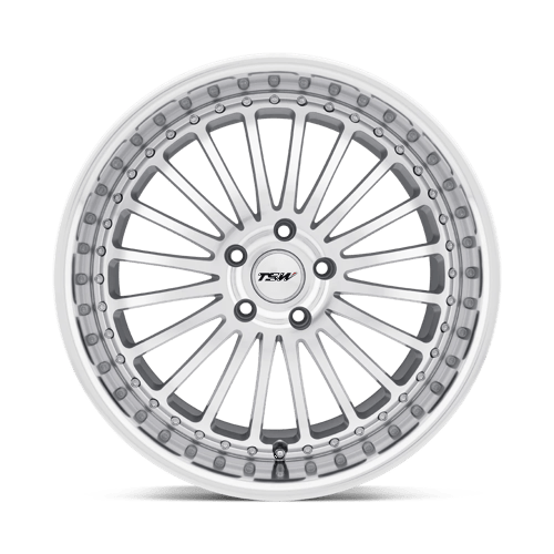 TSW Silverstone 20X8.5 5X108 +40MM Silver Mirror Cut Face & Lip