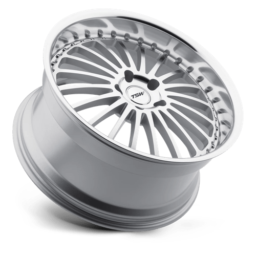 TSW Silverstone 20X8.5 5X108 +40MM Silver Mirror Cut Face & Lip