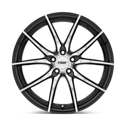 TSW Sprint 19X8.5 5X112 +32MM Gloss Black W/ Mirror Cut Face
