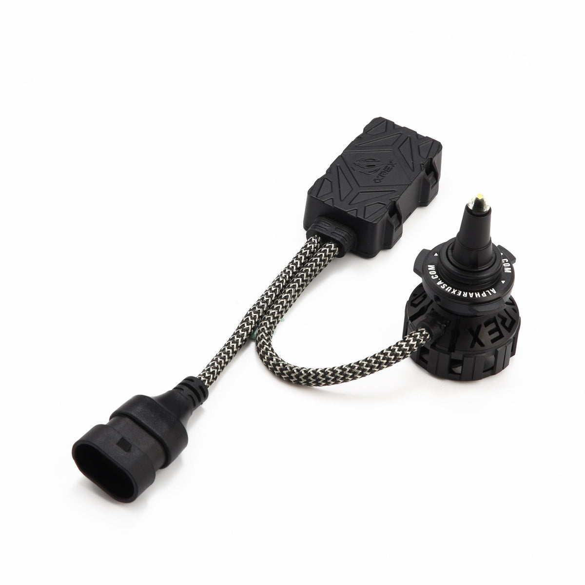 AlphaRex Black Ammo Panoramic LED Light Bulbs - H7 - 110007 by AlphaRex - side view