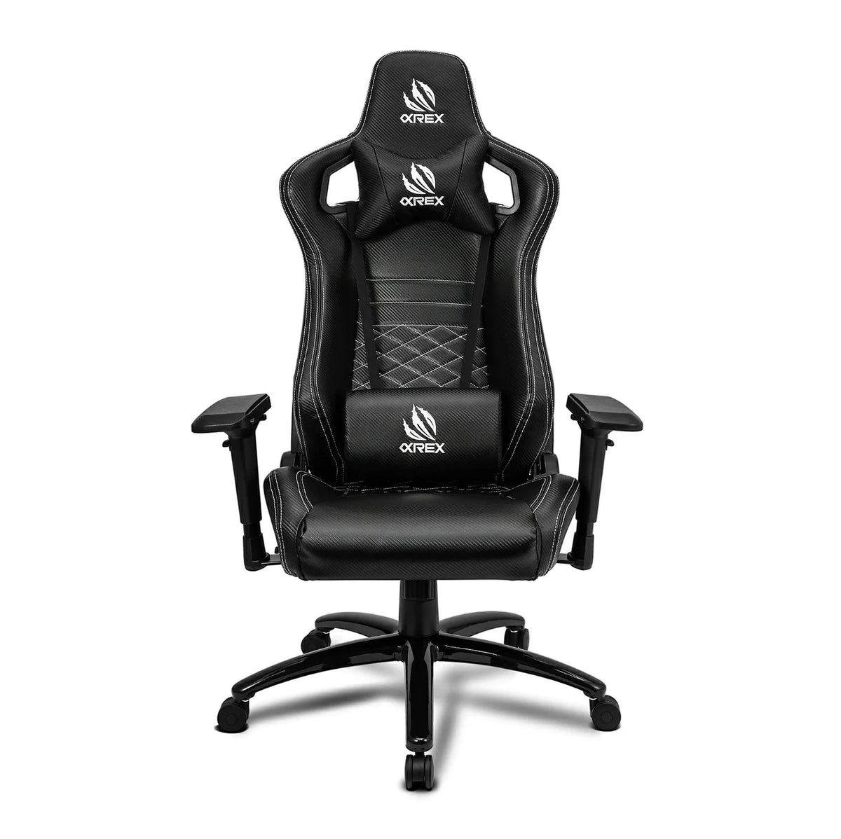 AlphaRex Carbon Fiber Look Racing Style Gaming Reclining Ergonomic Chair - 900168 by AlphaRex - installed view