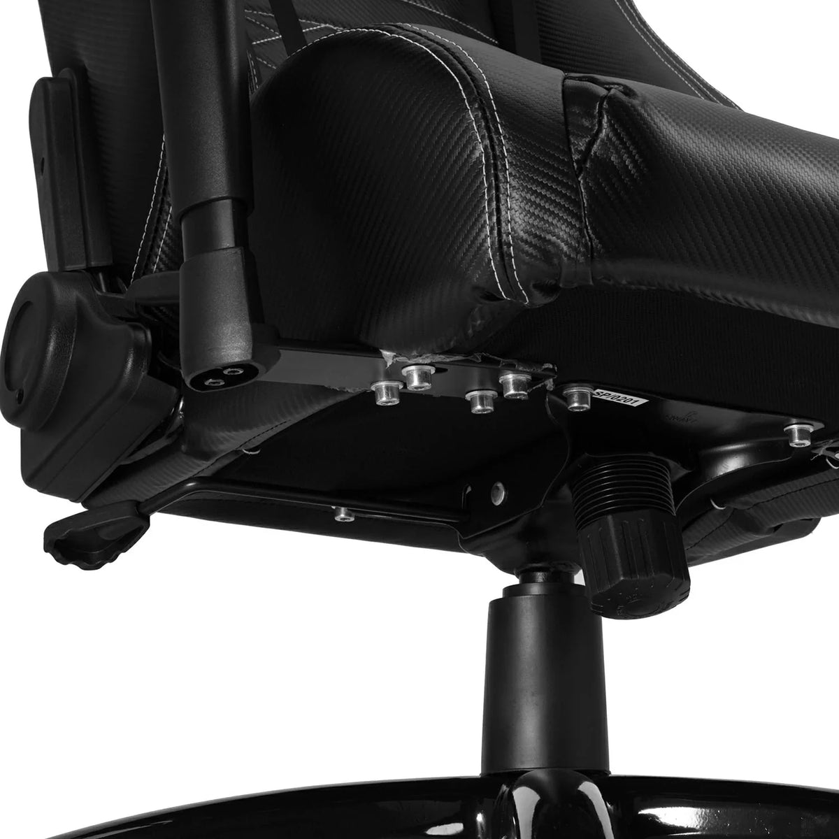 AlphaRex Carbon Fiber Look Racing Style Gaming Reclining Ergonomic Chair - 900168 by AlphaRex - front view