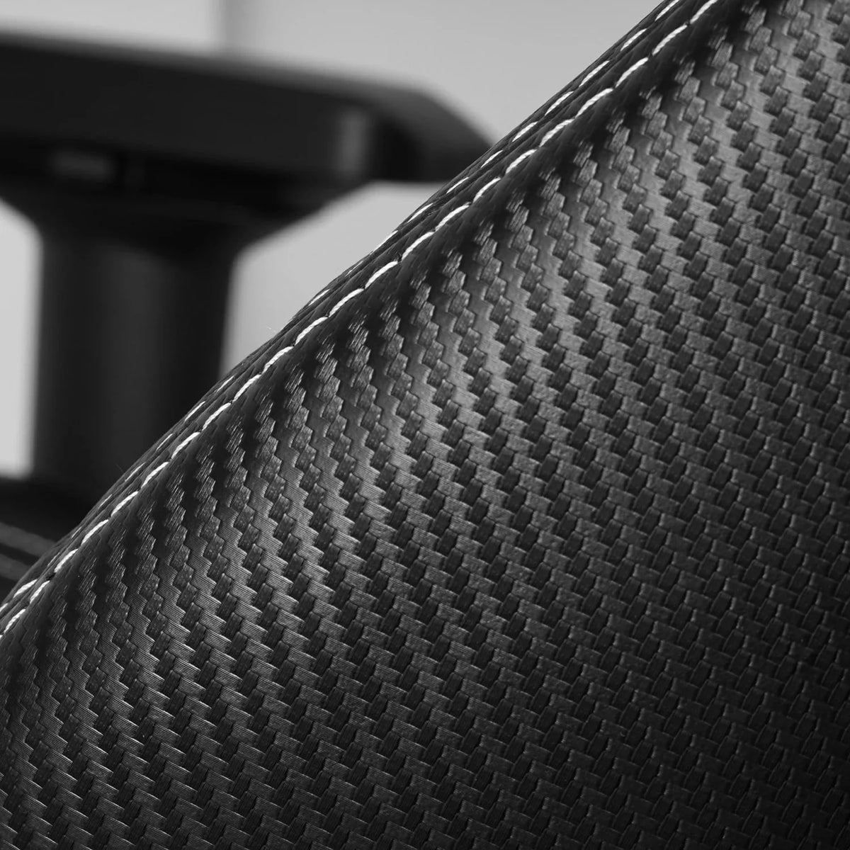 AlphaRex Carbon Fiber Look Racing Style Gaming Reclining Ergonomic Chair - 900168 by AlphaRex - detail view