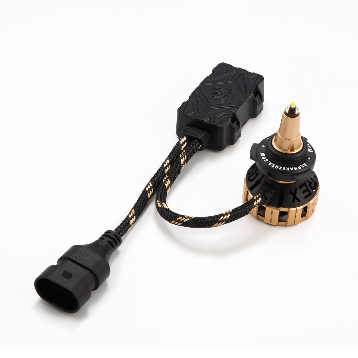 AlphaRex Gold Ammo Panoramic LED Light Bulbs - 9006 - 110004 by AlphaRex - installed view
