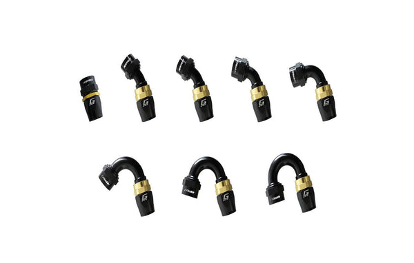 GReddy - GReddy -04 AN Swivel Hose End(s) - Black / Gold anodized - 12800415