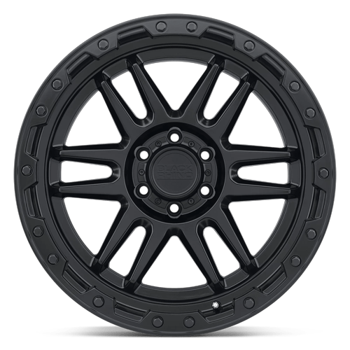 Black Rhino Apache 20X9 6X135 +12MM Matte Black W/ Black Bolts