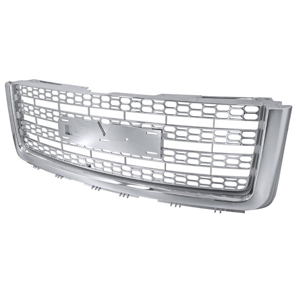 Spec-D Tuning - 2007-2013 GMC Sierra 1500 Chrome ABS Mesh Grille - HG-GMC07CV2