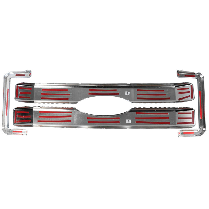 Spec-D Tuning - 2011-2016 Ford F-250/F-350/F-450/F-550 SuperDuty Chrome ABS Grille Overlay - HG-F25011C-MD-GL