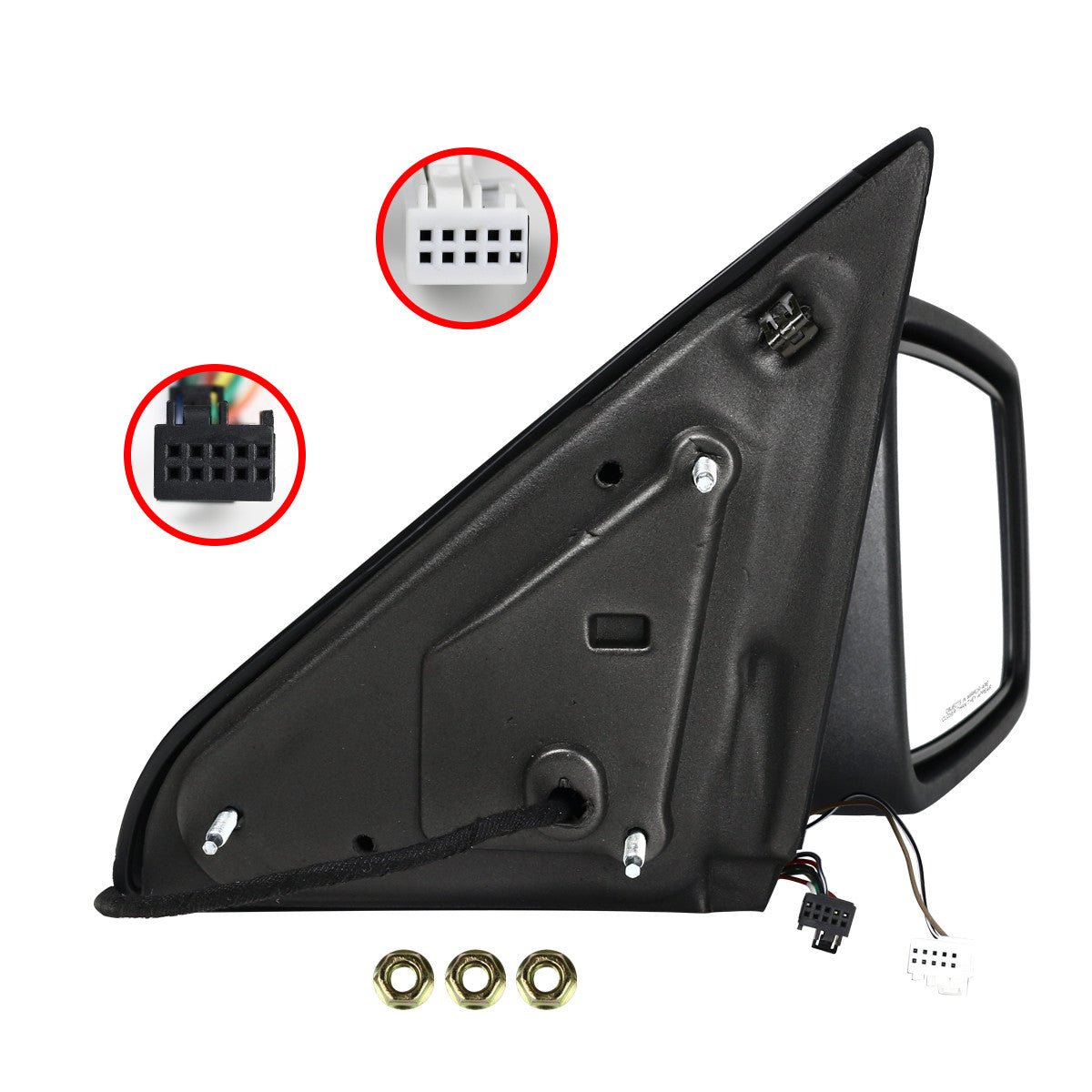 Spec-D Tuning - 2013-2019 Dodge RAM Chrome Power Adjustable, Auto-Fold, & Heated Side Mirror w/ LED Turn Signal & Puddle Light - Passenger Side Only - RMV-RAM13CHP-AT-FS-R