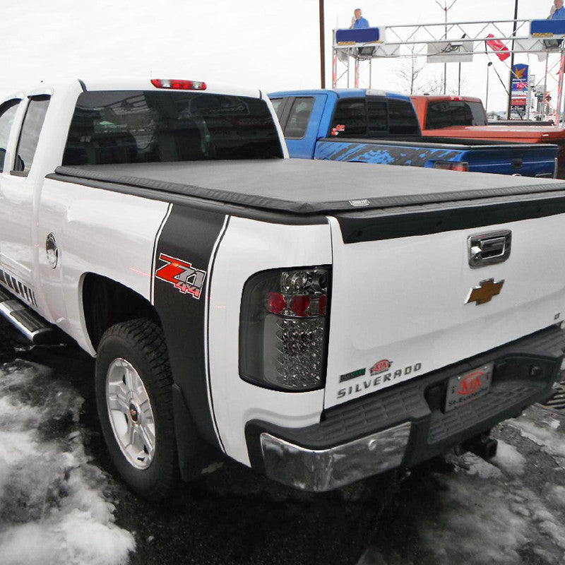 Spec-D Tuning - 2007-2014 Chevrolet Silverado LED Tail Lights (Chrome Housing/Smoked Lens) - LT-SIV07GLED-TM