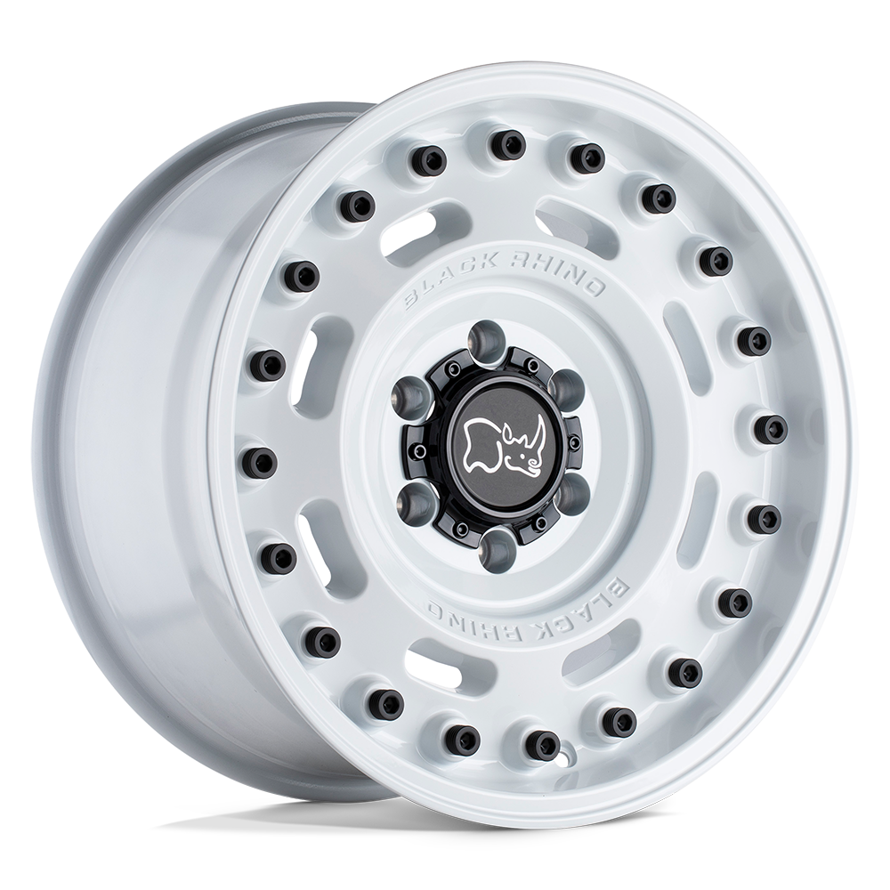 Black Rhino Hard Alloys Axle 17X9.5 6X139.7 -18MM Gloss White