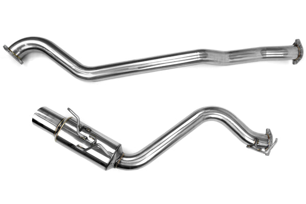 Invidia 08+ WRX Hatch RACING Stainless Steel Tip Cat-back Exhaust - HS08SW5GTR for 2008-2014 Subaru Impreza - front view