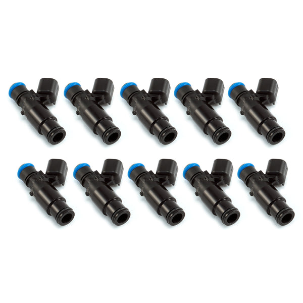 Injector Dynamics 2600-XDS Injectors - 48mm Length - 14mm Top - 14mm Bottom Adapter (Set of 10) - 2600.48.14.14B.10 by Inject