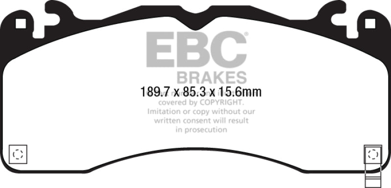 EBC 2015+ Ford Mustang (6th Gen) 2.3L Turbo (GT Package) Ultimax2 Front Brake Pads - UD1792