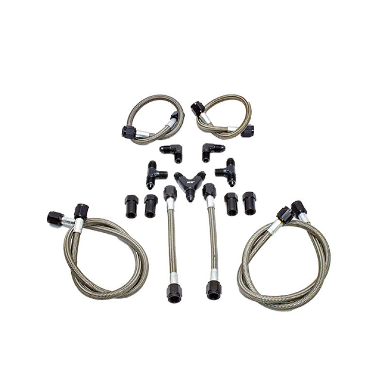 Snow Performance Water Quad Nozzle Stainless Steel Braided Line Upgrade - SNO-40045-BRD