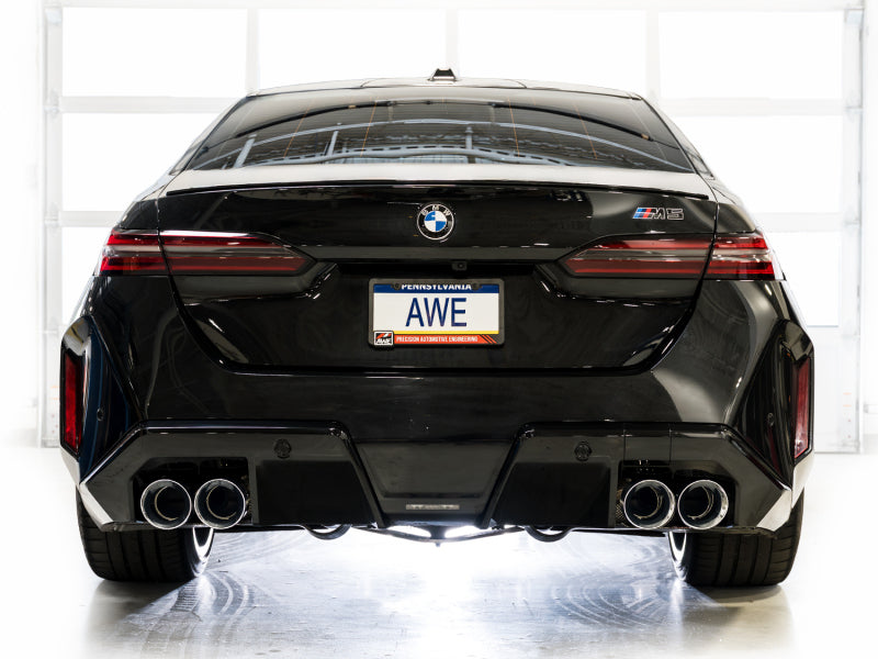 AWE BMW G90/G99 M5 Touring Edition Catback Exhaust - Chrome Silver Tips - 3015-42790