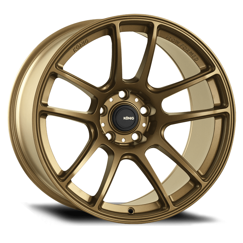 Konig Heliogram 18X10.5 5X114.3 ET18 Matte Bronze Knurled Bead Flow Formed - HL08514188