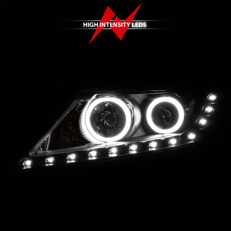 ANZO 2011-2013 Kia Sorento Projector Headlights w/ Halo Black (CCFL) - 111248