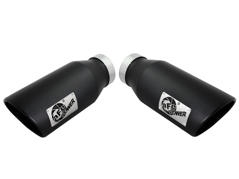 aFe Diesel Exhaust Tip Bolt On Black 4in Inlex x 6in Outlet x 15in - 49T40606-B15